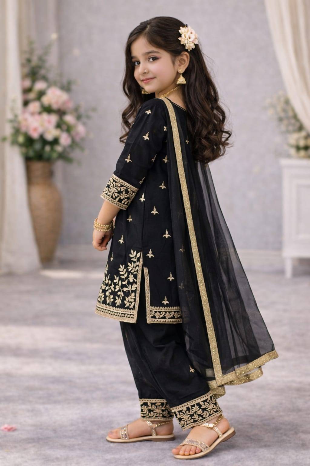 Trending New Ramzan Eid Special Silk Black Children fashion market in Delhi